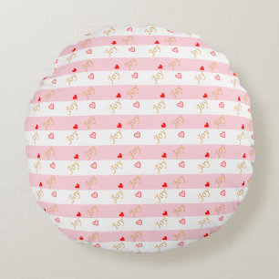 Coussins Ronds Motif Cœur Joie