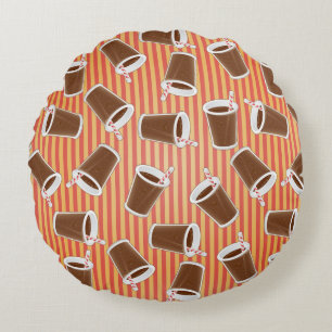 Coussins Ronds Motif d'aliments de préparation rapide
