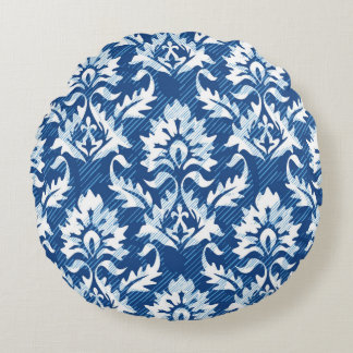 Coussins Ronds Motif damassé incolore