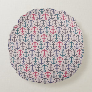 Coussins Ronds Motif d'Ancre