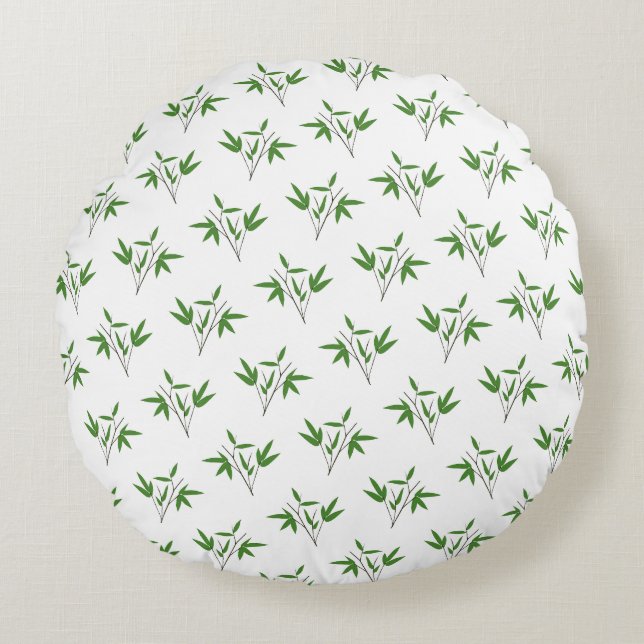 Coussins Ronds Motif de bambou twig (Devant)
