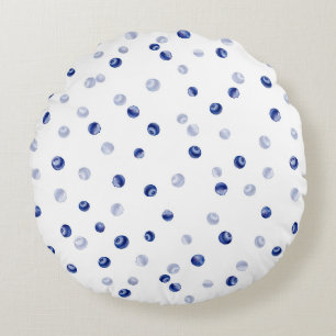 Coussins Ronds Motif de bleuets éparpillés