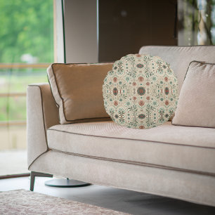 Coussins Ronds Motif de Boho Herb