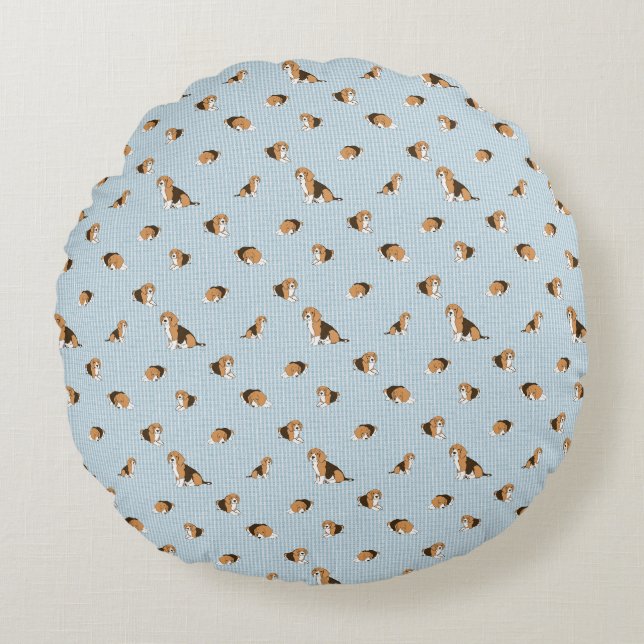 Coussins Ronds Motif de chiens (Devant)