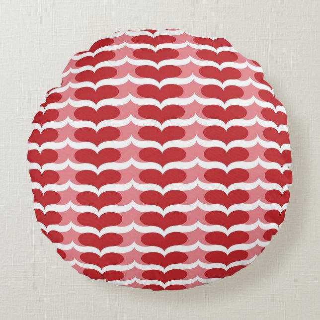 Coussins Ronds Motif de coeur (Devant)