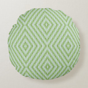 Coussins Ronds Motif de courge à rayures vertes grand format