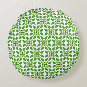 Coussins Ronds Motif de feuille, motif de feuilles, feuilles vert