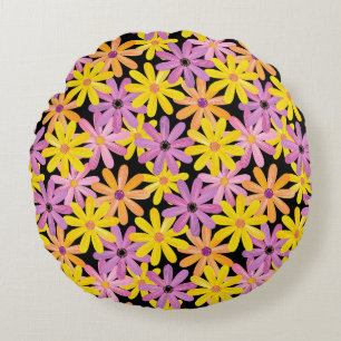 Coussins Ronds Motif de fleurs de Gerbera, arrière - plan