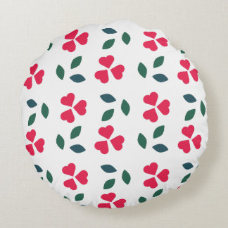 Coussins Ronds Motif de fleurs roses