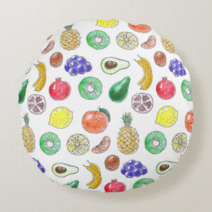 Coussins Ronds Motif de fruits