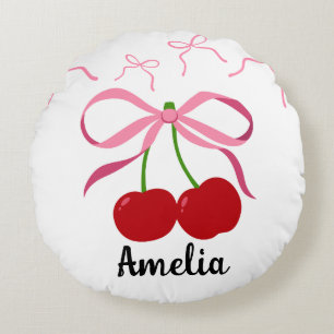 Coussins Ronds Motif de fruits Cerises Rouges