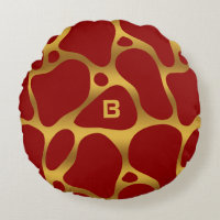 Motif de girafe abstraite rouge et or
