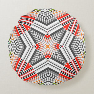 Coussins Ronds motif de joint rayé Abstrait