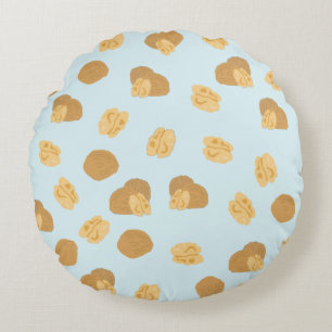Coussins Ronds Motif de noix mignonnes
