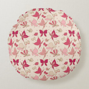Coussins Ronds motif de papillon 3
