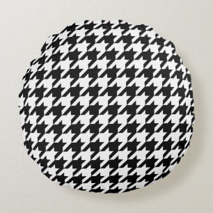 Coussins Ronds Motif de pesage noir noir noir