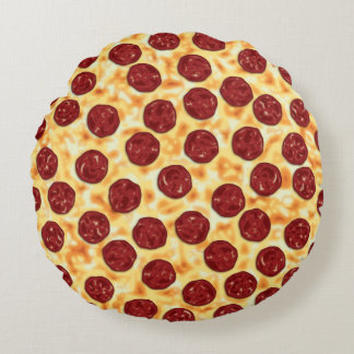 Coussins Ronds Motif de pizza pepperoni