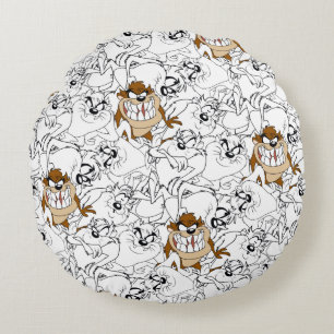 Coussins Ronds MOTIF de pop couleur d'art en ligne TAZ™