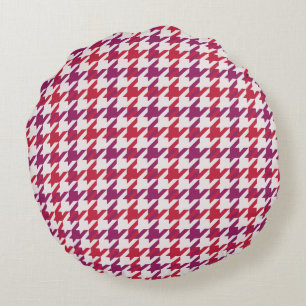 Coussins Ronds Motif de socle rouge pourpre rétro crimson