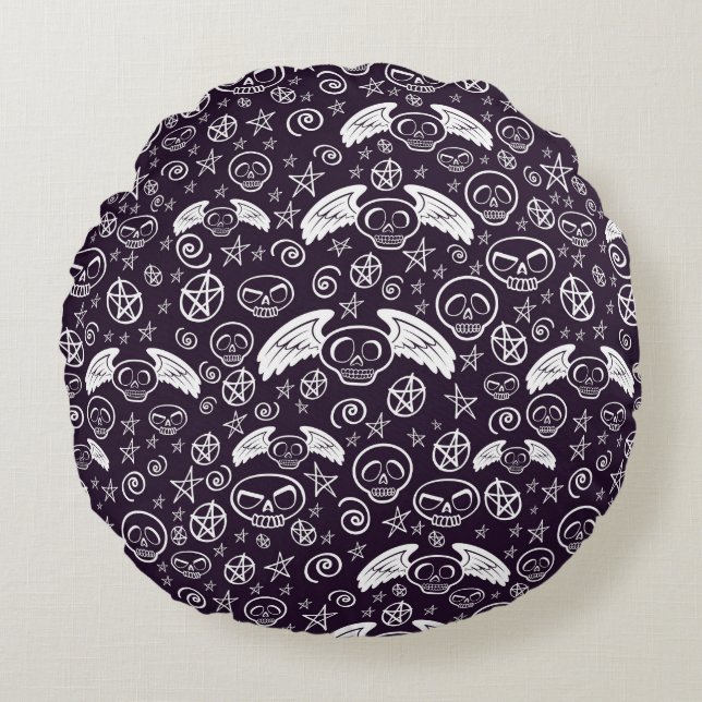 Coussins Ronds Motif de "vaudou" (Devant)