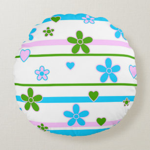 Coussins Ronds Motif des fleurs de printemps