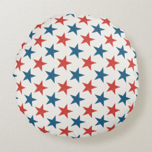 Coussins Ronds Motif d'étoiles patriotiques américaines