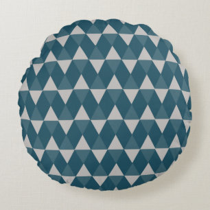 Coussins Ronds Motif diamants bleus