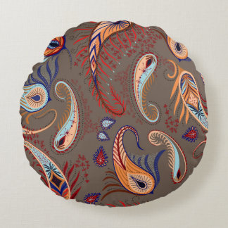 Coussins Ronds Motif élégant. illustration de paisley. 