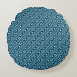 Coussins Ronds motif en acier bleu Abstrait