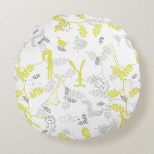 Coussins Ronds motif exposant des bébés animaux 2