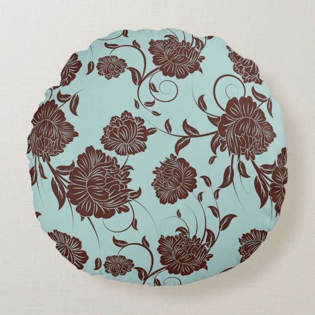 Coussins Ronds Motif floral 13 (Devant)