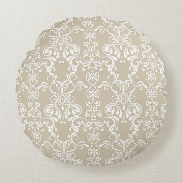 Coussins Ronds Motif floral 4 (Devant)