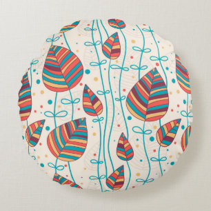 Coussins Ronds Motif floral 5 2