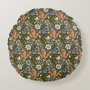 Coussins Ronds Motif floral Art Nouveau de William Morris Compton