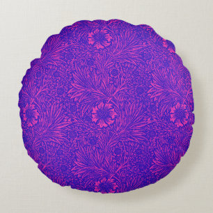 Coussins Ronds motif floral bleu rose rose vintage