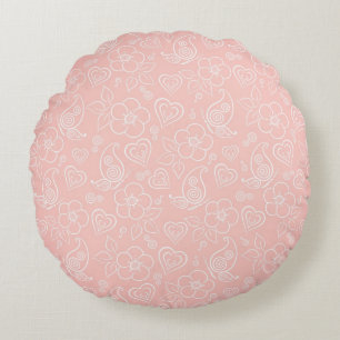 Coussins Ronds Motif floral décoratif