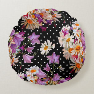 Coussins Ronds Motif floral incomparable. Bouquet de fleurs sauva