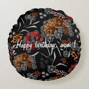 Coussins Ronds Motif floral joyeux et mignon