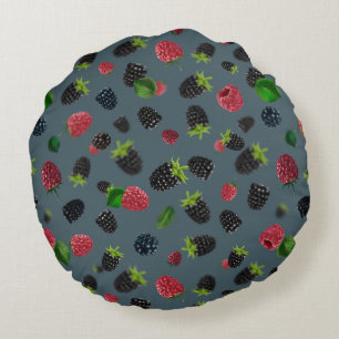 Coussins Ronds Motif framboise 2