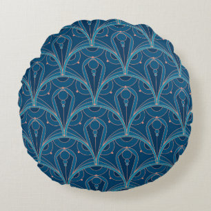 Coussins Ronds Motif géométrique Art Déco répétitif