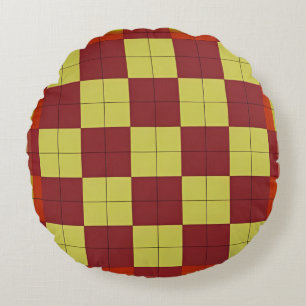 Coussins Ronds Motif Géométrique Coloré avec Formes Abstraites