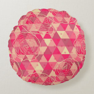 Coussins Ronds Motif géométrique de fleur