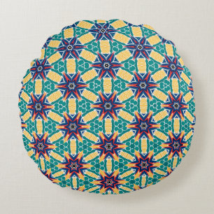 Coussins Ronds Motif géométrique dynamique Starburst