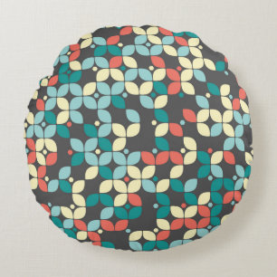 Coussins Ronds Motif géométrique intemporel, desi abstrait