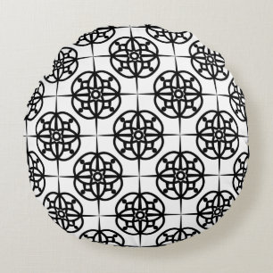 Coussins Ronds Motif géométrique Vibe rétro classique