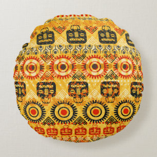 Coussins Ronds Motif homogène tribal
