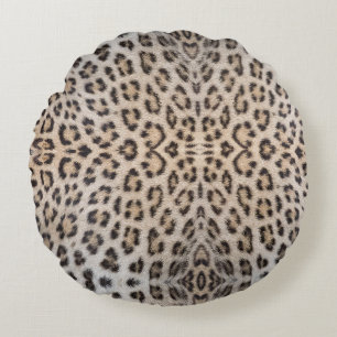 Coussins Ronds Motif imprimé animal furieux léopard guépard éléga
