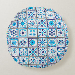 Coussins Ronds motif marocain traditionnel Abstrait