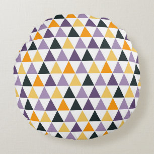 Coussins Ronds Motif Mosaïque Triangle Géométrique Sans Couture