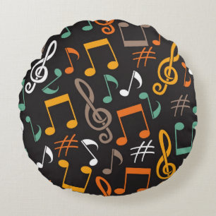 Coussins Ronds Motif musical